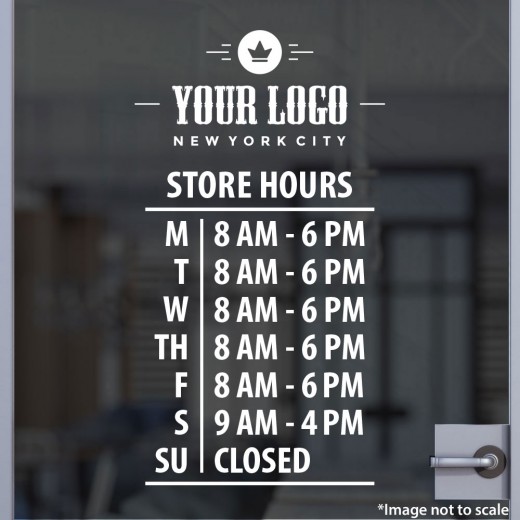Open Hours with Logo Style 17